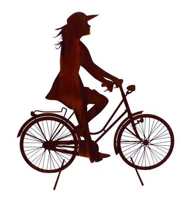 Fahrradfahrerin Anneliese 100 cm
